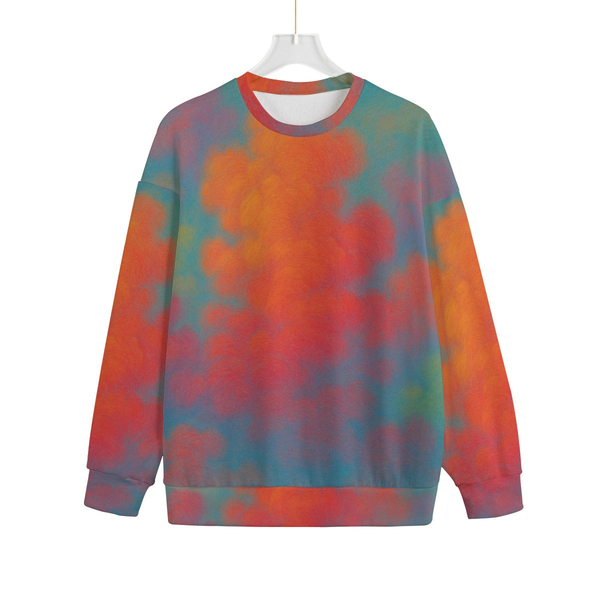 Unisex Drop-shoulder Knitted Fleece Sweater - view 1