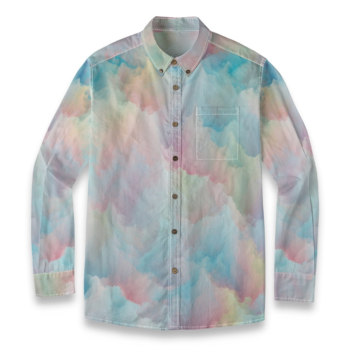 Men's Casual Lapel Long Sleeve Shirt|125GSM Cotton