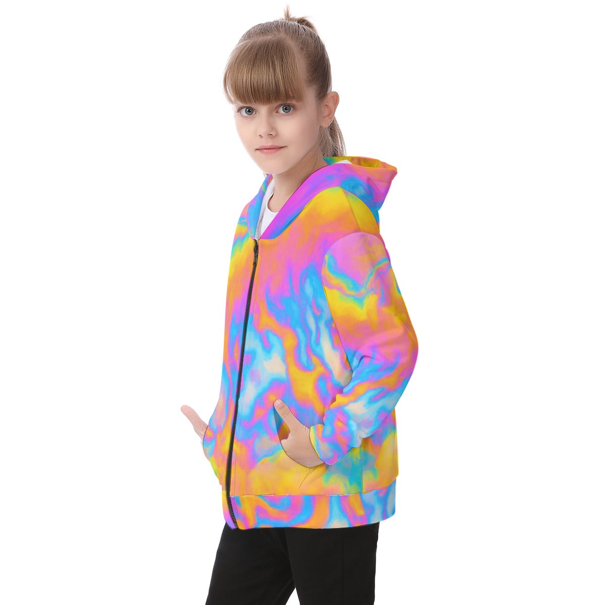 Unisex Kid's Heavy Fleece Zip Up Hoodie