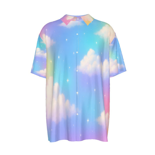 Men's Imitation Silk Short-Sleeved Shirt