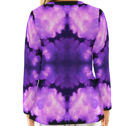 Women's Loose V-Neck T-Shirt With Long Sleeve