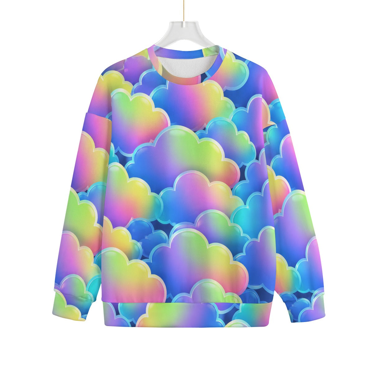Unisex Drop-shoulder Knitted Fleece Sweater - view 1