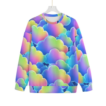 Unisex Drop-shoulder Knitted Fleece Sweater - view 1