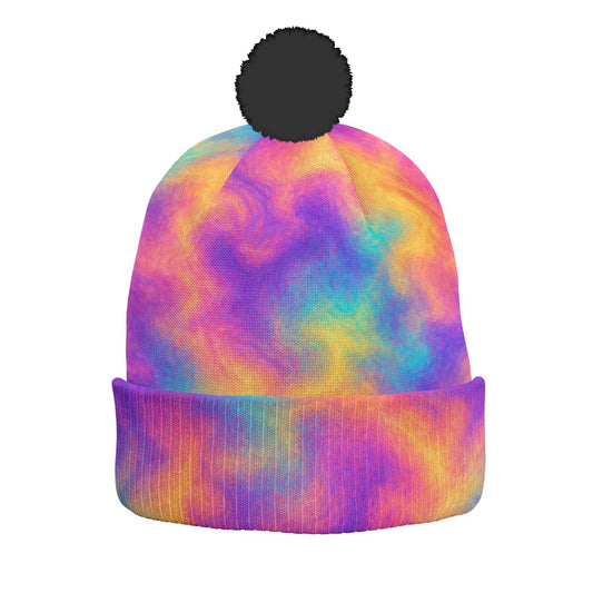 Knitted Hat With Pom-Pom