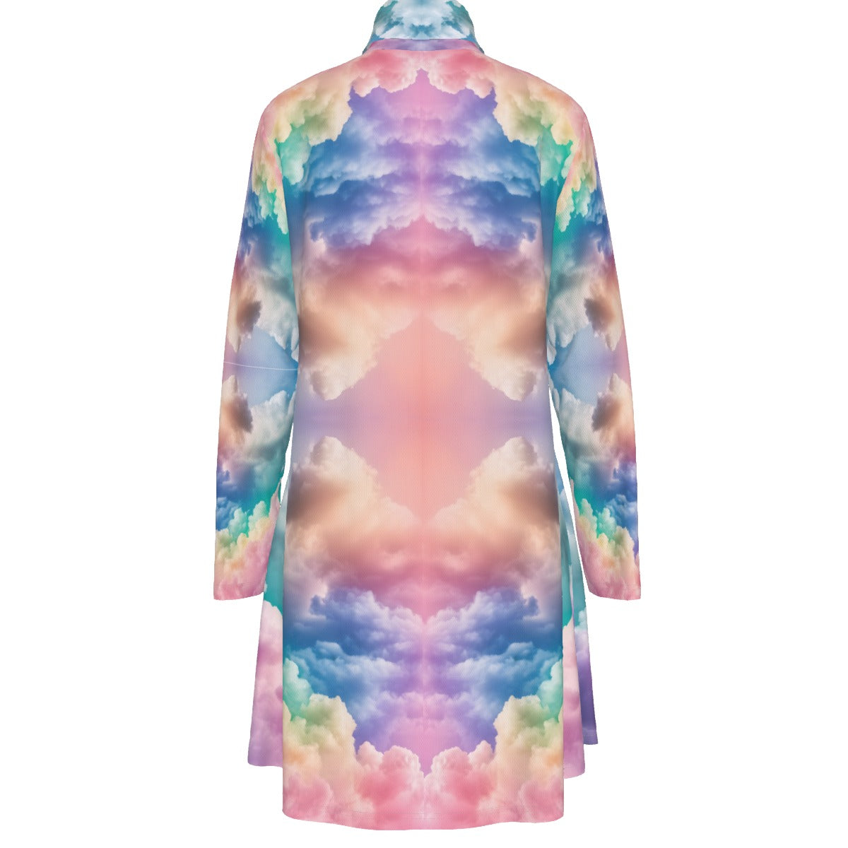 Women's High Neck Dress With Long Sleeve