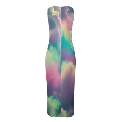 Women's Beach Perspective Chiffon Sleeveless Dress