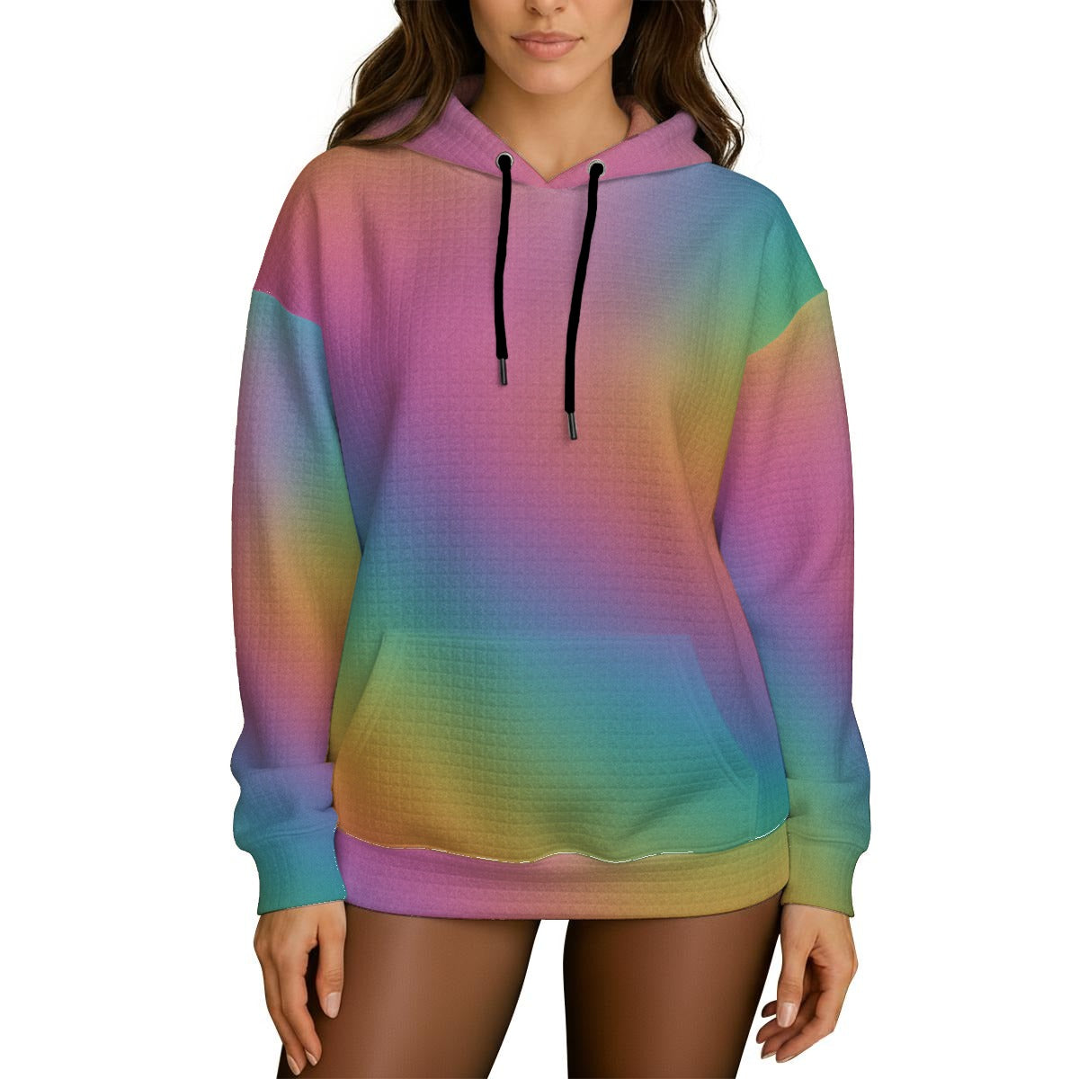 Women's Thick Waffle Knit Hoodie