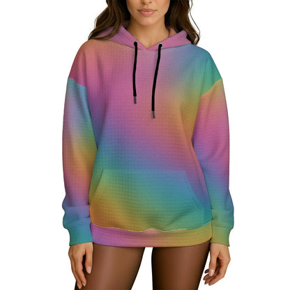 Women's Thick Waffle Knit Hoodie