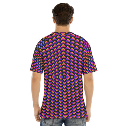 Men's Raglan Sleeve T-shirt With Button Closure
