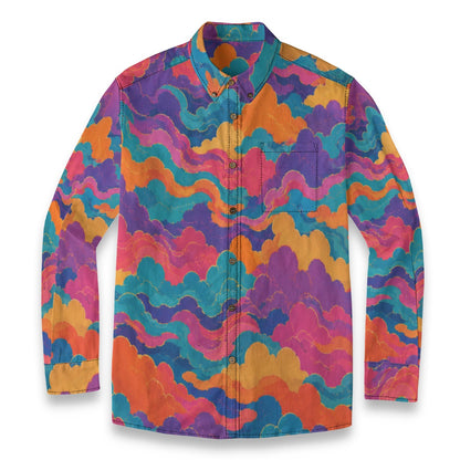 Men's Casual Lapel Long Sleeve Shirt|125GSM Cotton