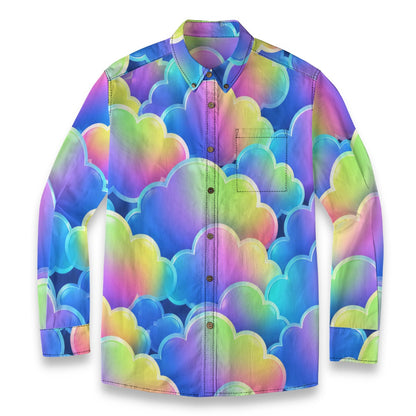 Men's Casual Lapel Long Sleeve Shirt|125GSM Cotton