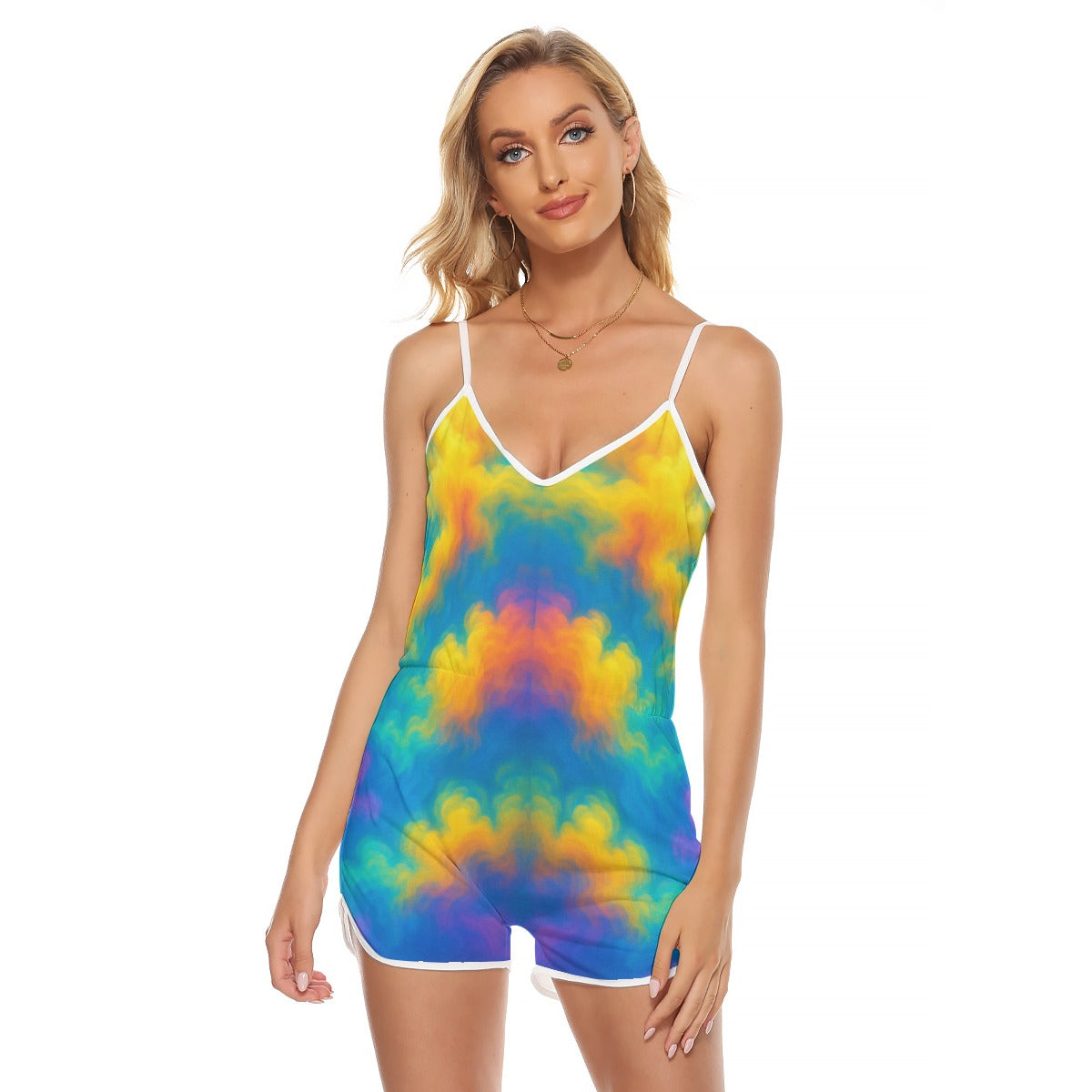 Women's V-neck Cami Romper