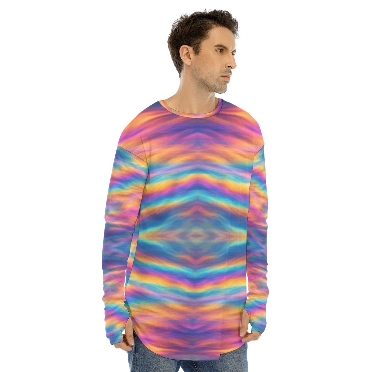 Men's Fingerless Long Sleeve T-shirt