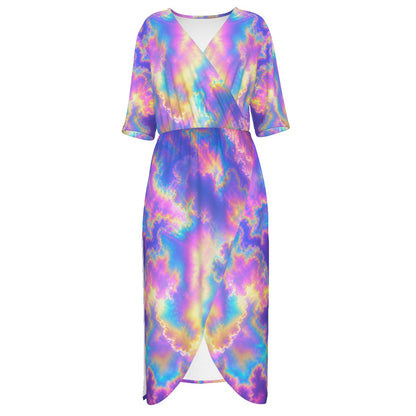 Women's Short Sleeve V-neck Dress