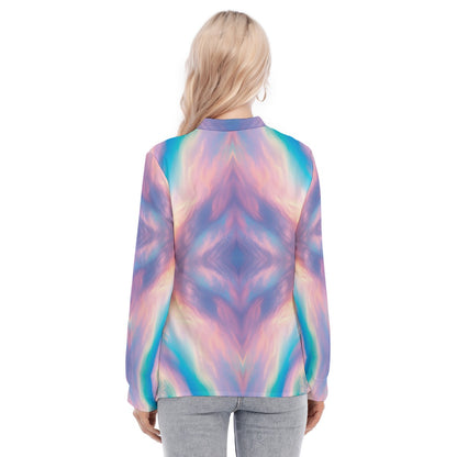 Women's Long Sleeve Blouse With Button Closure