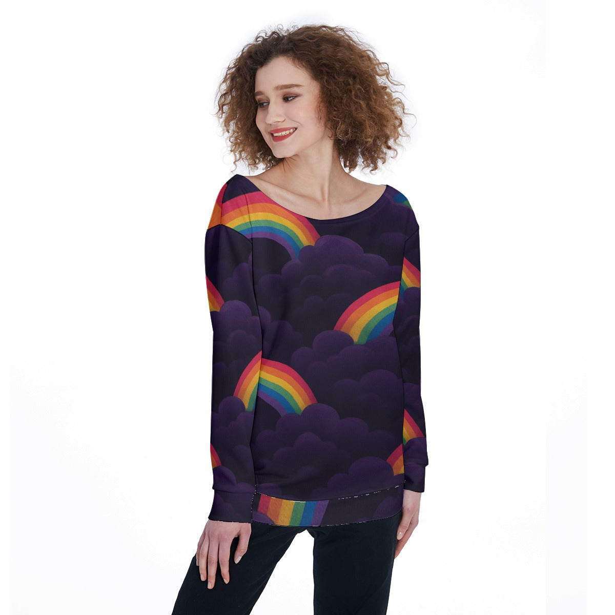 Women's Off-Shoulder Sweatshirt