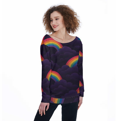 Women's Off-Shoulder Sweatshirt