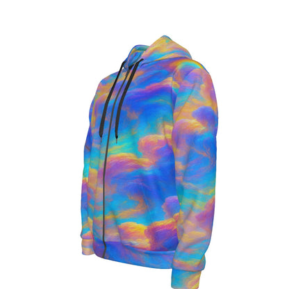 Unisex Zipper Hoodie With Black Lining