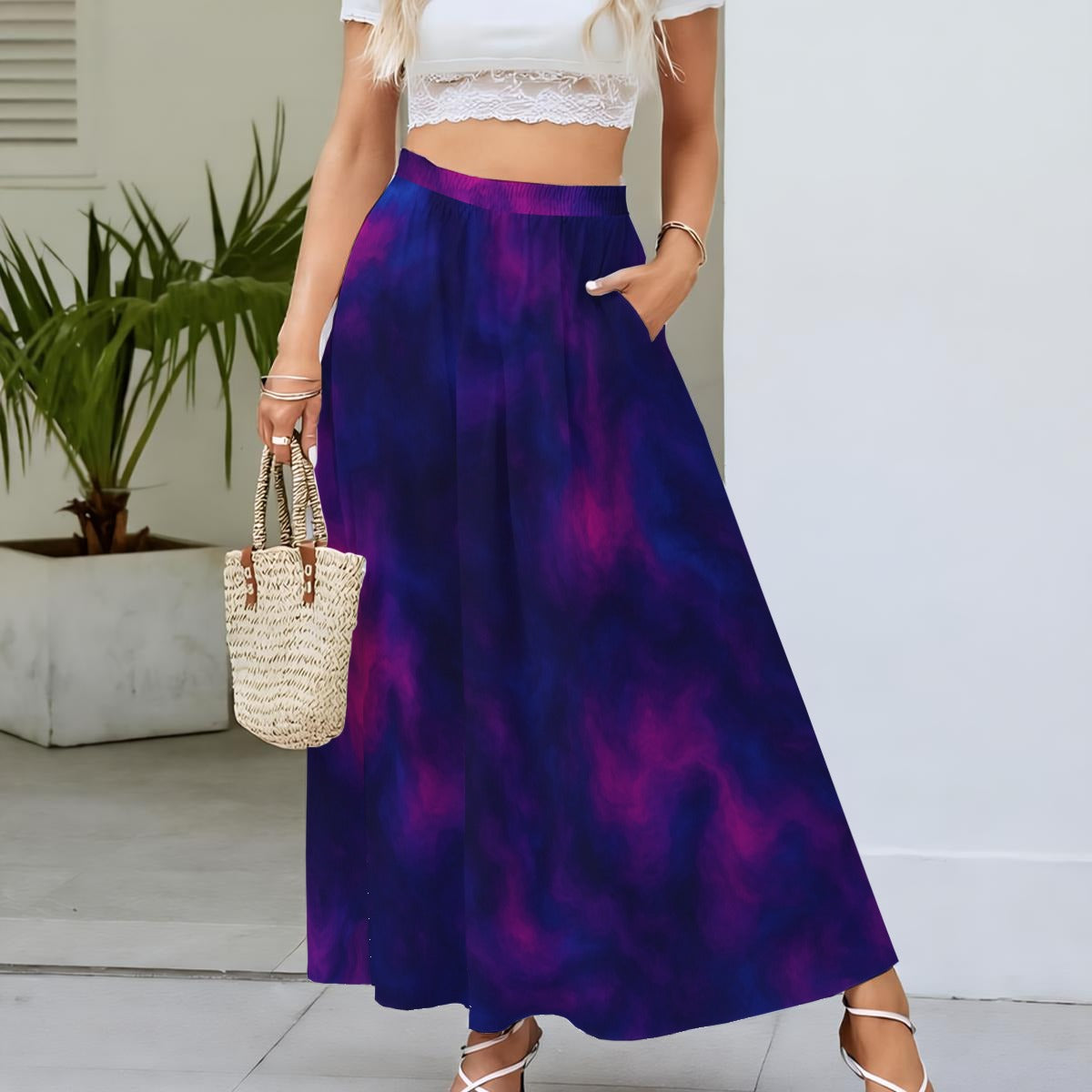 Women's Maxi Chiffon Skirts With Lining