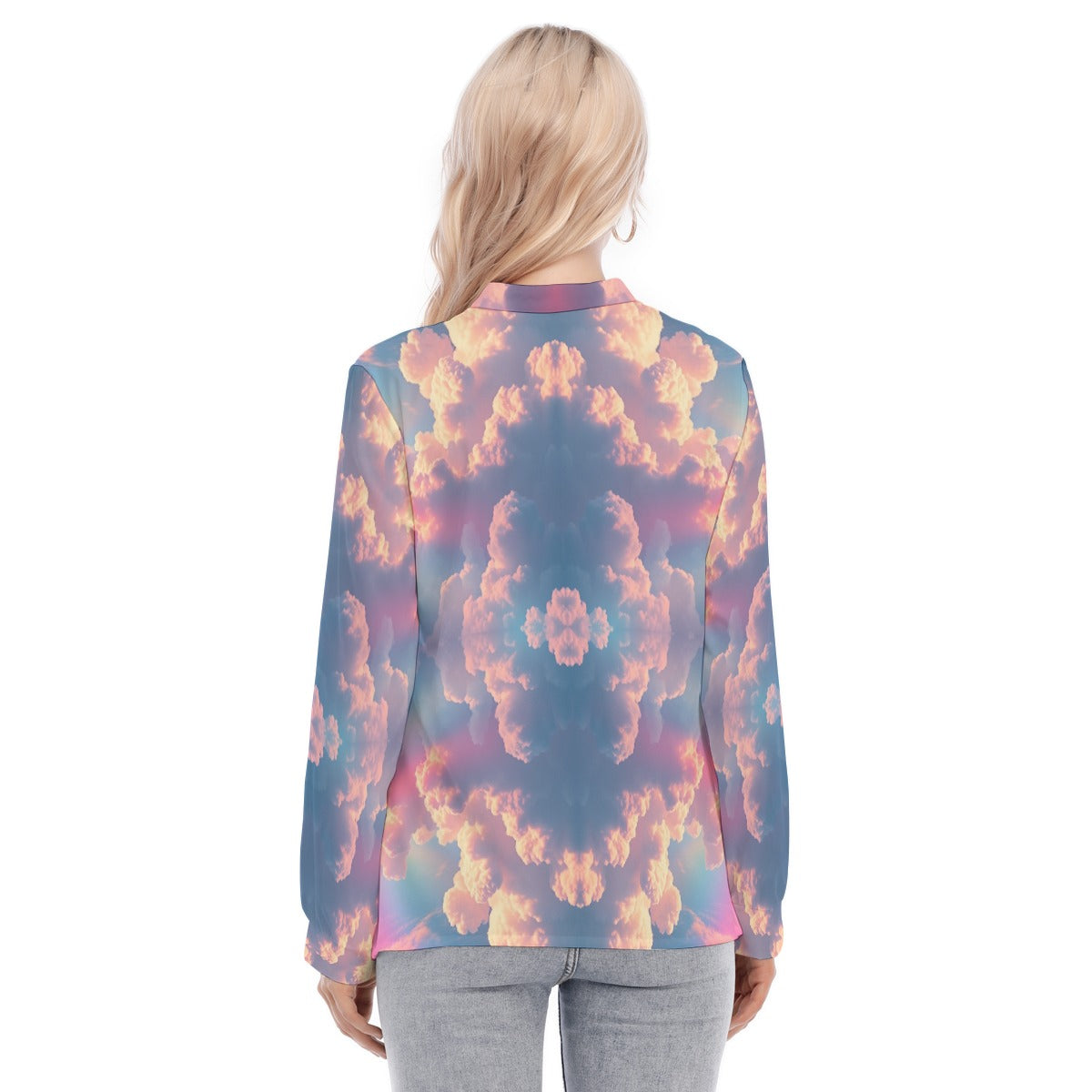 Women's Long Sleeve Blouse With Button Closure