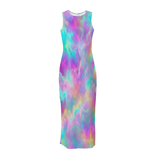 Women's Beach Perspective Chiffon Sleeveless Dress