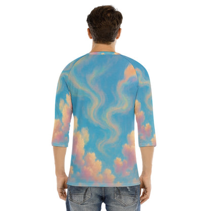 Men's Bracelet Sleeve T-shirt With Button Closure - view 4