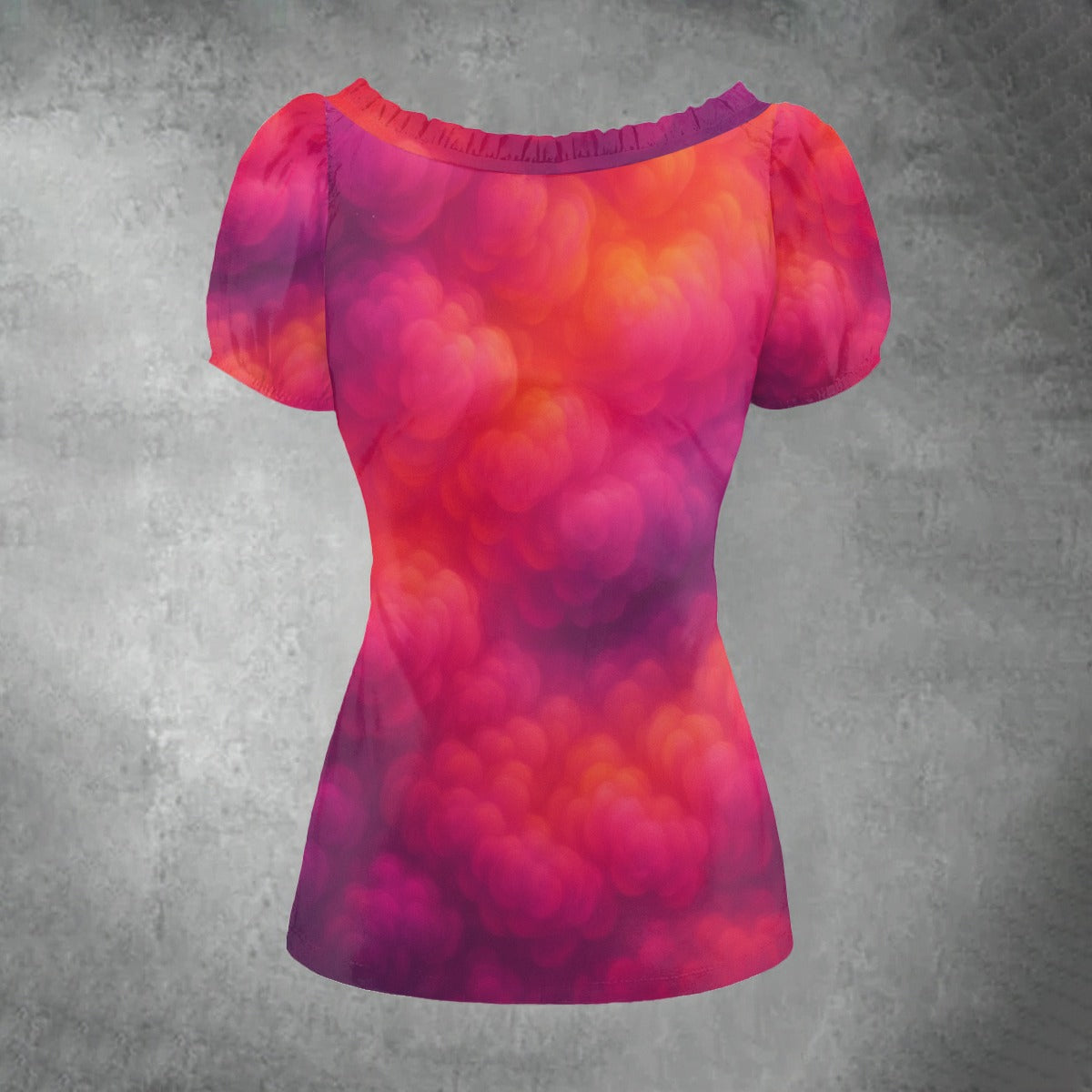 Women's Puff Sleeve Pleated Shirt