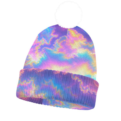 Knitted Hat With Pom-Pom