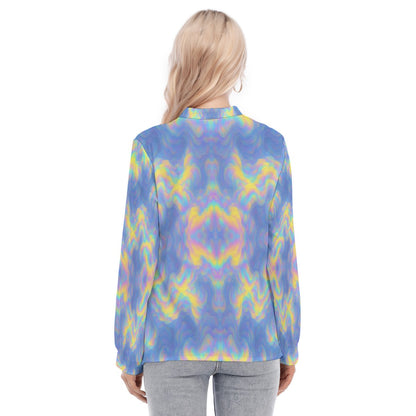 Women's Long Sleeve Blouse With Button Closure