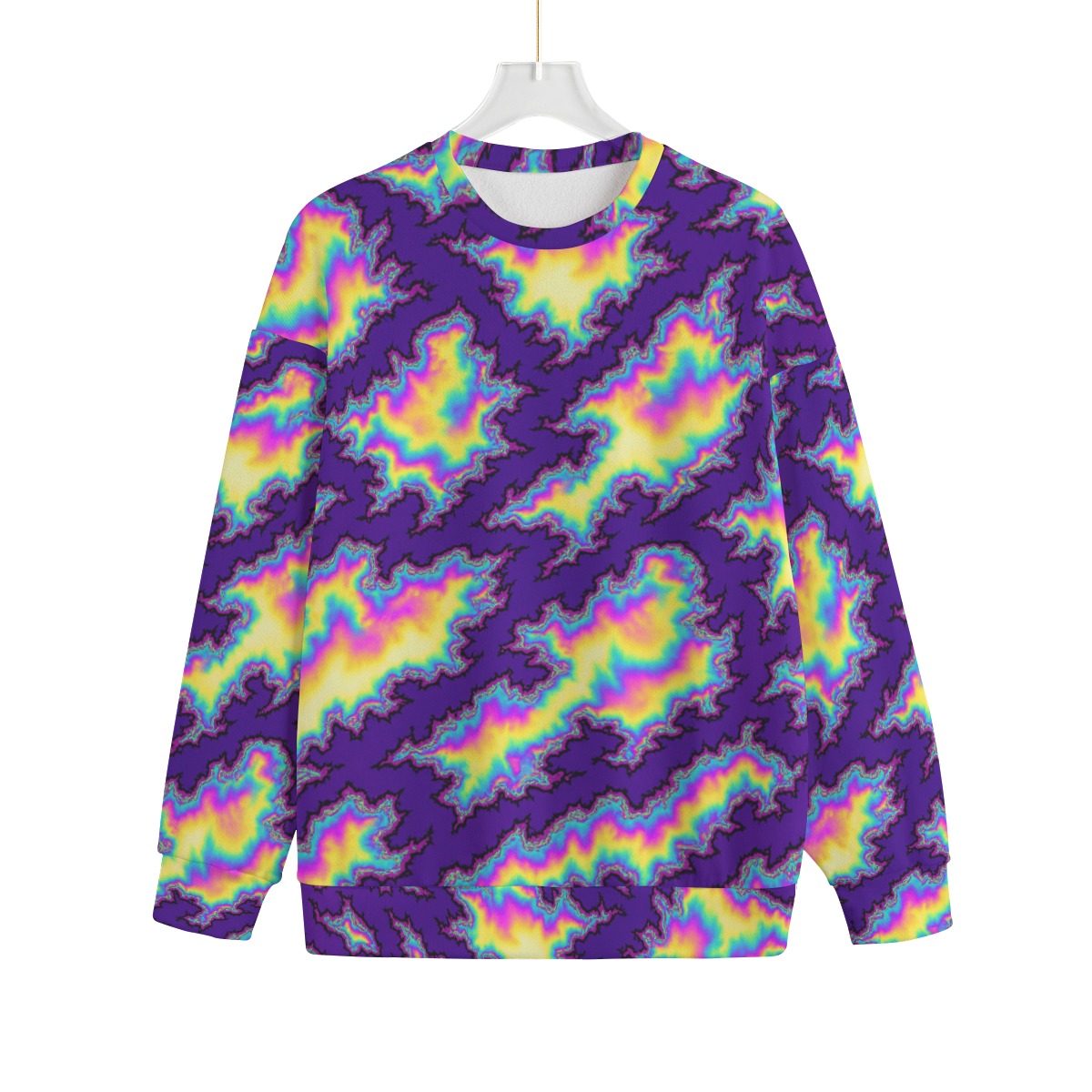 Unisex Drop-shoulder Knitted Fleece Sweater - view 1