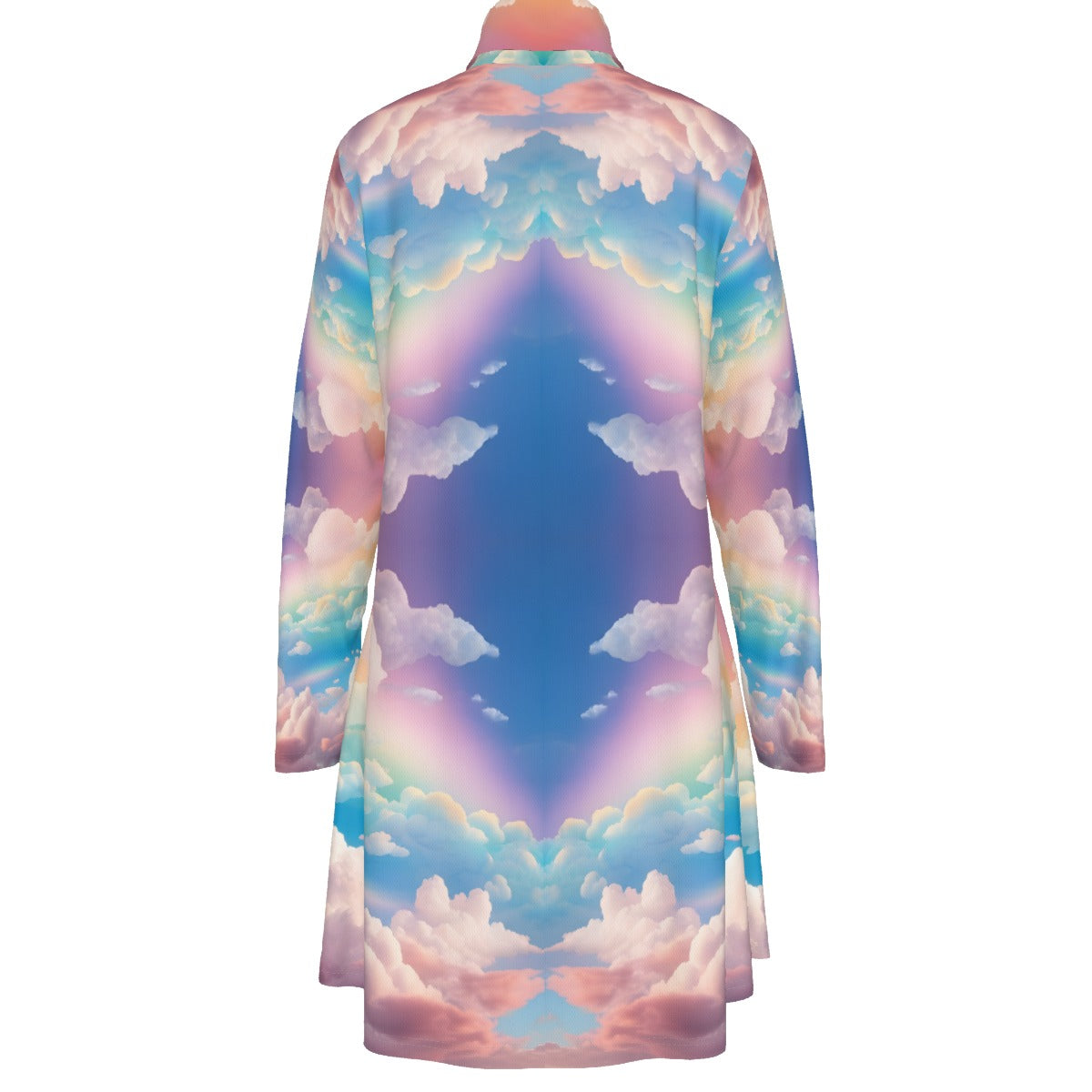 Women's High Neck Dress With Long Sleeve