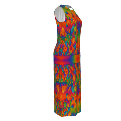 Women's Beach Perspective Chiffon Sleeveless Dress