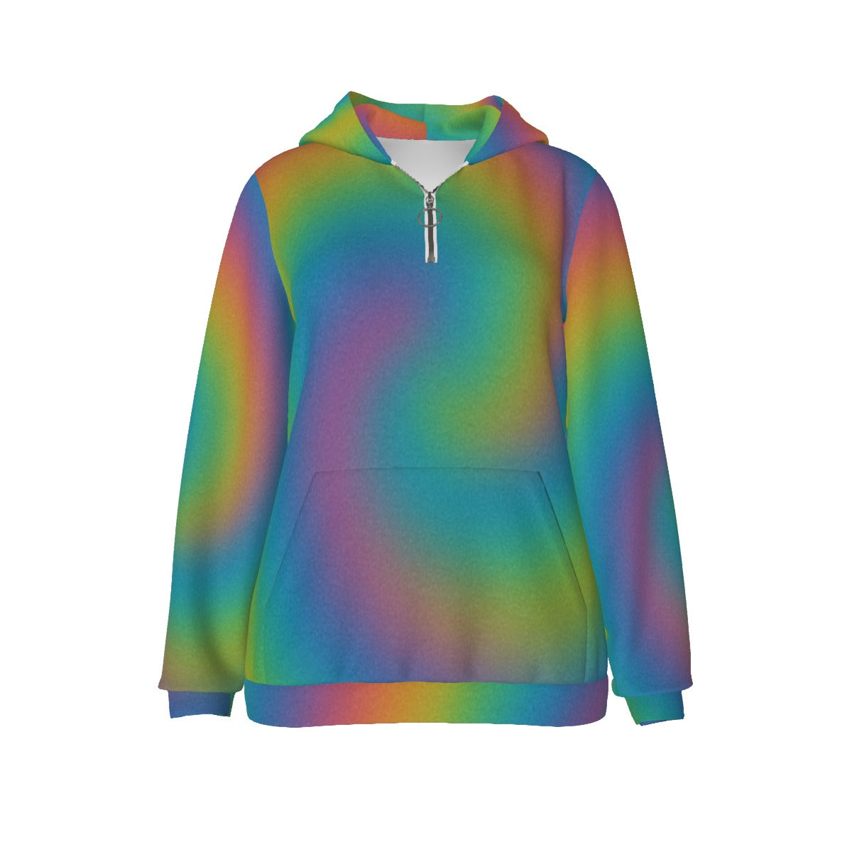 Women's Borg Fleece Hoodie With Half Zip