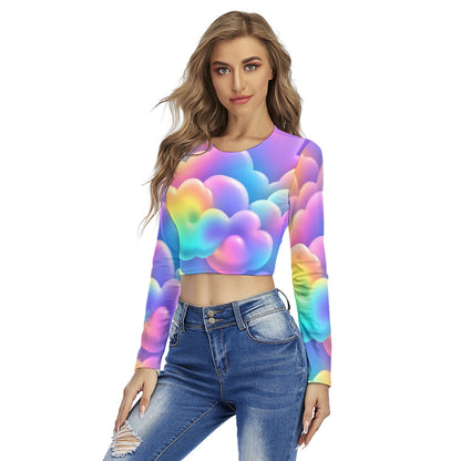 Women's Round Neck Crop Top T-Shirt