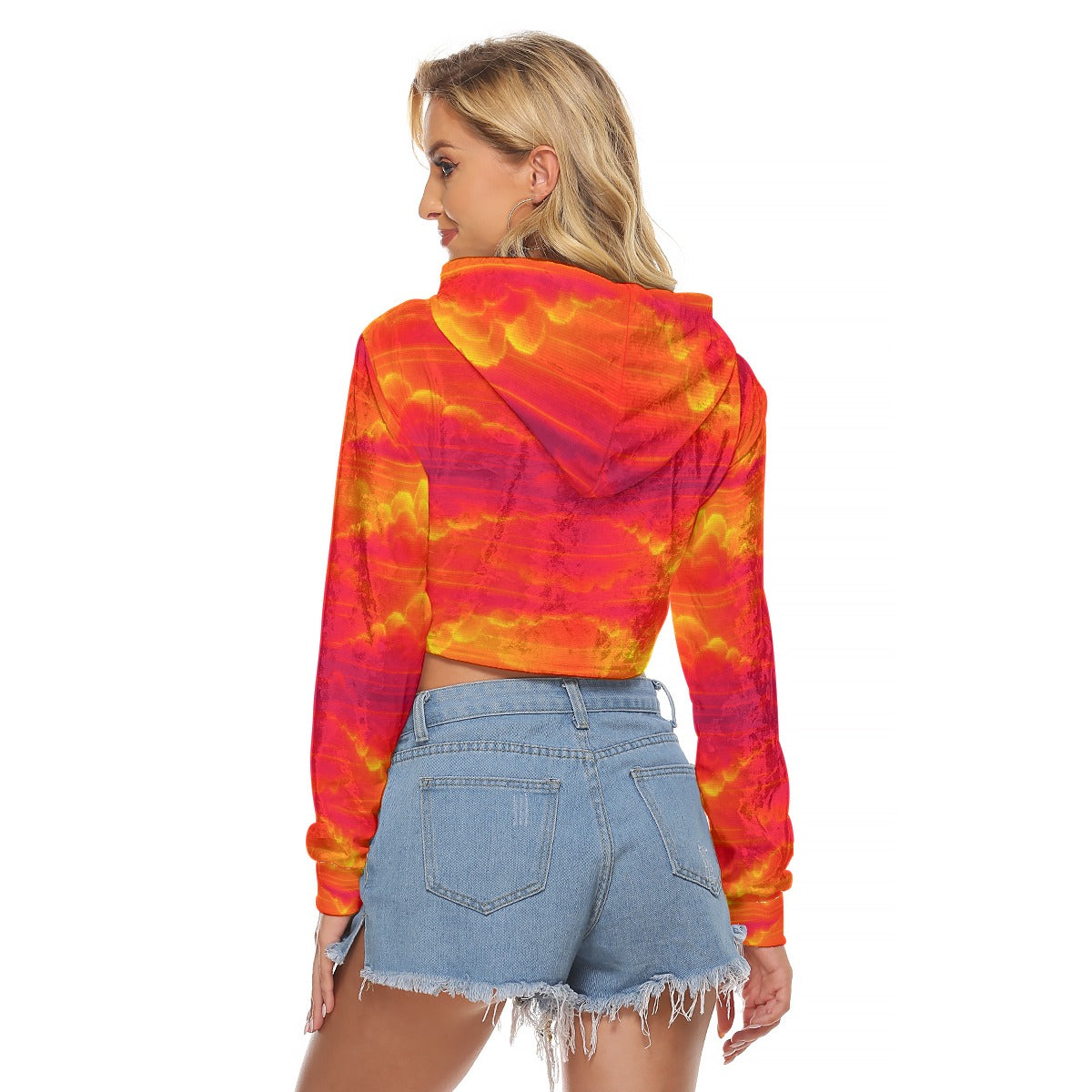 Women's Crop Top Hoodie|Velvet