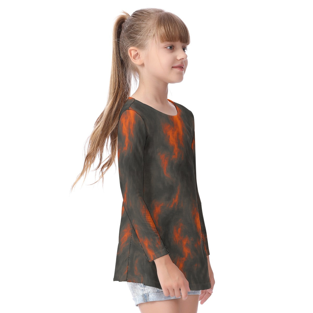 Unisex Kid's Long Sleeve O-neck T-shirt