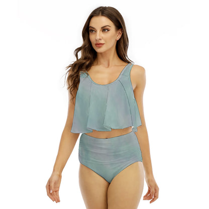 Women's Ruffled Vest Bikini Swimsuit
