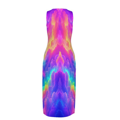 Women's Beach Perspective Chiffon Sleeveless Dress