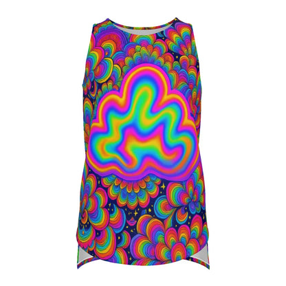 Men's Curved Hem Long Tank Top