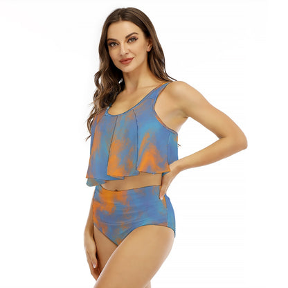 Women's Ruffled Vest Bikini Swimsuit