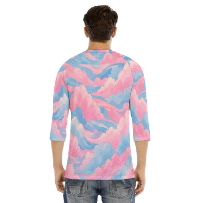 Men's Bracelet Sleeve T-shirt With Button Closure - view 4