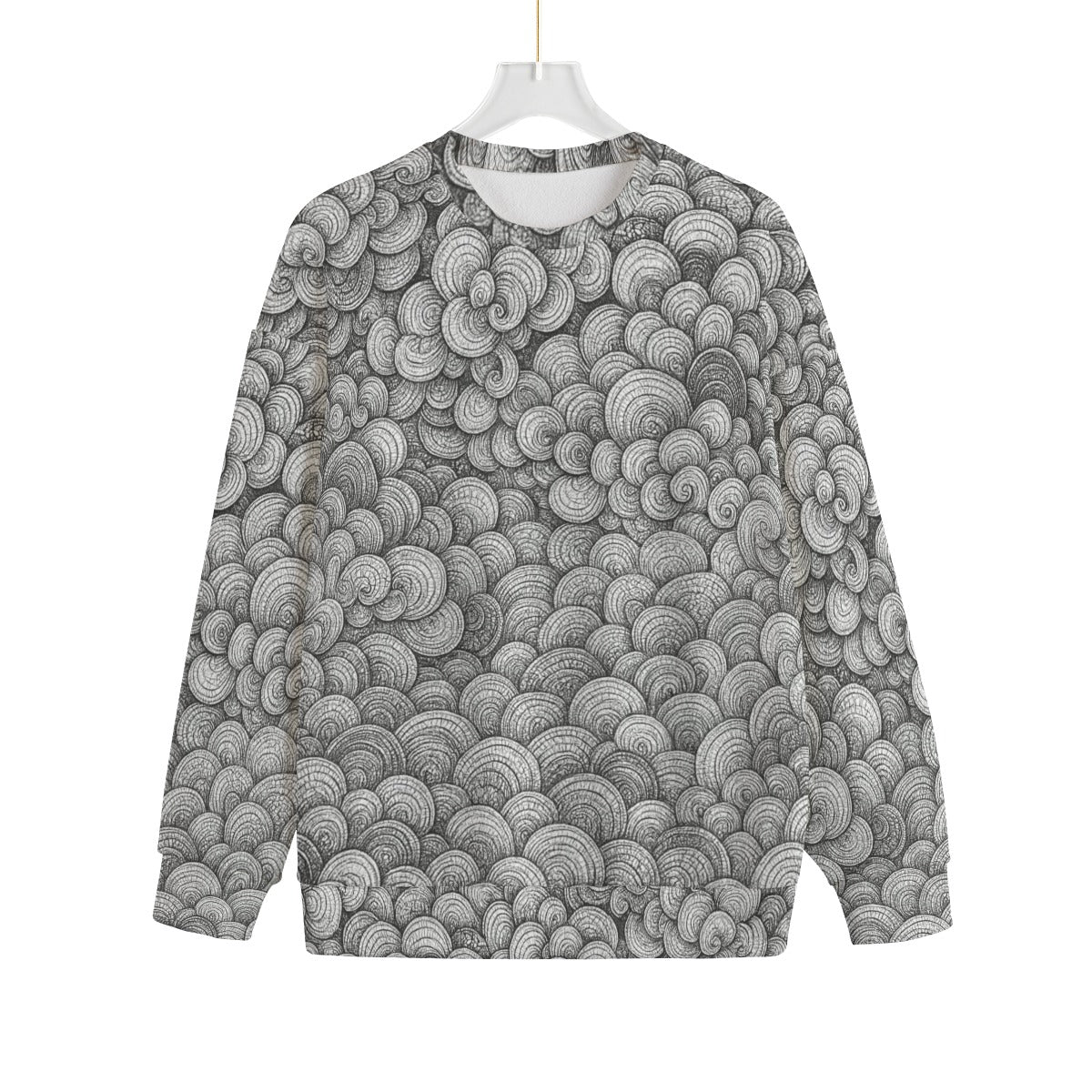 Unisex Drop-shoulder Knitted Fleece Sweater - view 1