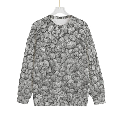 Unisex Drop-shoulder Knitted Fleece Sweater - view 1
