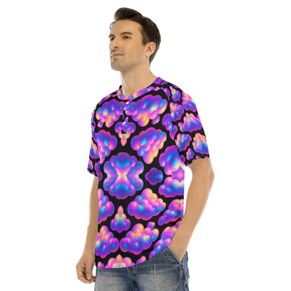 Men's Raglan Sleeve T-shirt With Button Closure