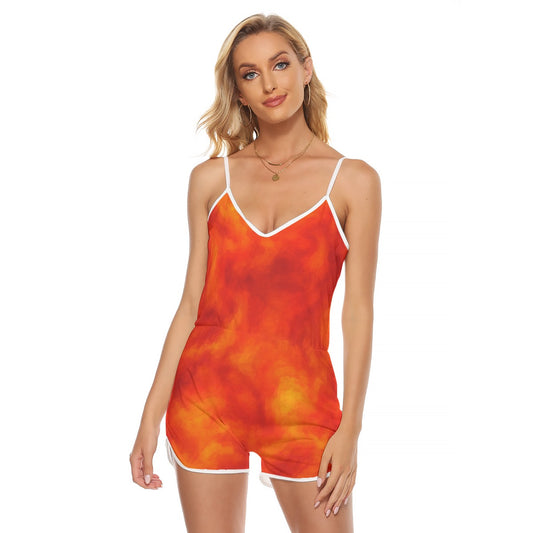 Women's V-neck Cami Romper