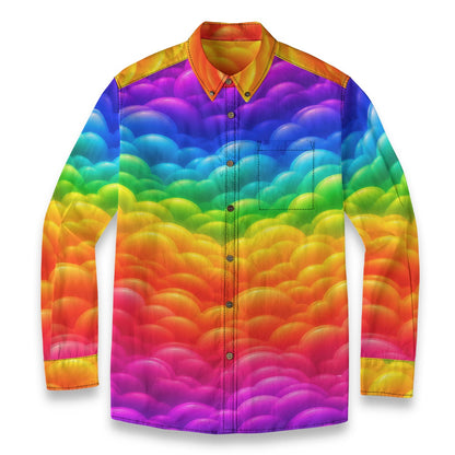 Men's Casual Lapel Long Sleeve Shirt|125GSM Cotton