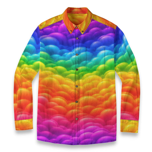 Men's Casual Lapel Long Sleeve Shirt|125GSM Cotton