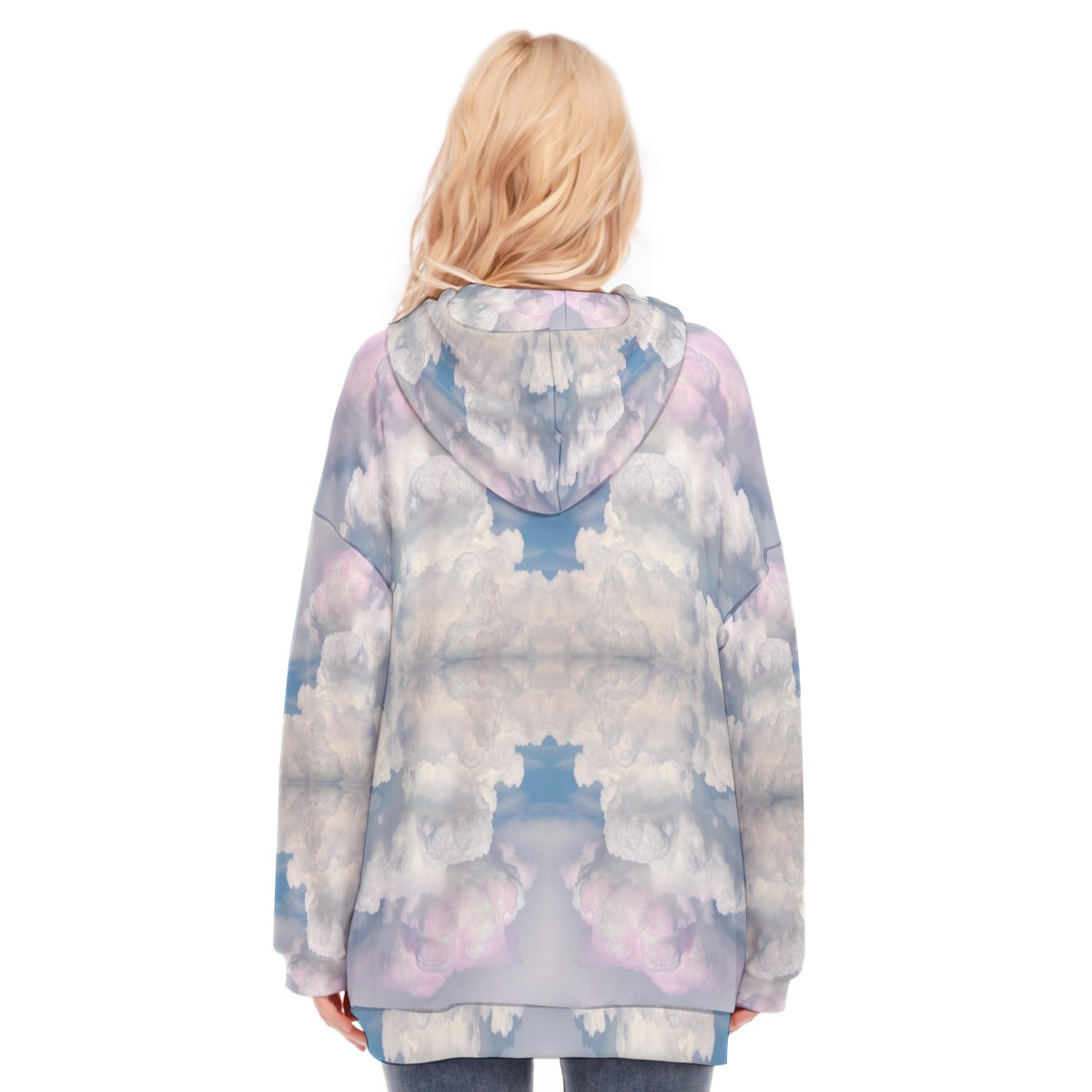 Women's Long Hoodie With Zipper Closure