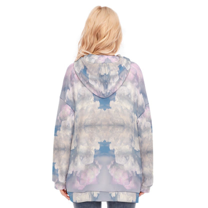 Women's Long Hoodie With Zipper Closure