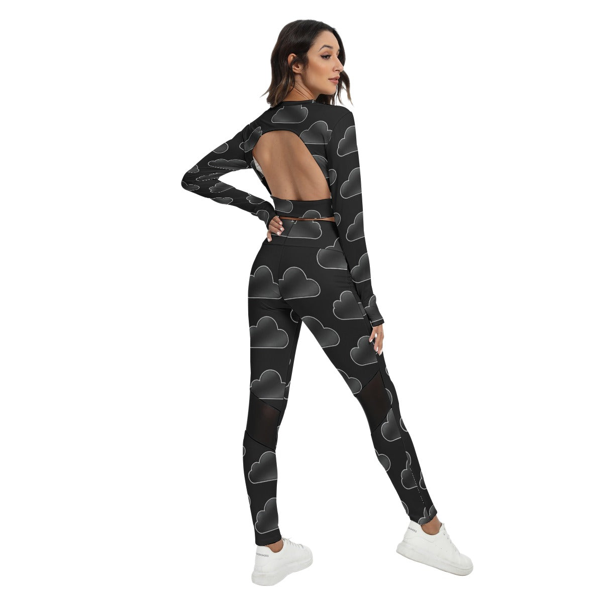 Women's Sport Set With Backless Top And Leggings